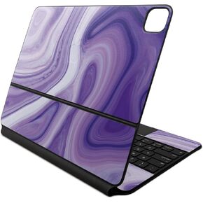 Skin Compatible with Apple Magic Keyboard for iPad Air 13-inch (M2) 2024 - Lavendar Acrylic - Premium 3M Vinyl Protective Wrap Decal Cover - Easy to Apply | Crafted in The USA by MightySkins