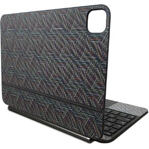 Carbon Fiber Skin Compatible with Apple Magic Keyboard for iPad Pro 11‑inch (M4) 2024 - Triangle Stripes - Premium 3M Vinyl Protective Decal Cover - Easy to Apply | Crafted in The USA by MightySkins