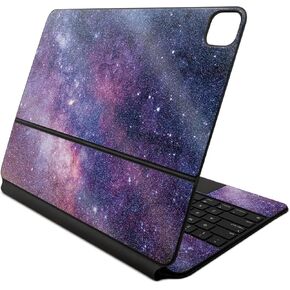 Glossy Glitter Skin Compatible with Apple Magic Keyboard for iPad Air 13-inch (M2) 2024 - Violet Stars - Premium 3M Vinyl Protective Decal Cover - Easy to Apply | Crafted in The USA by MightySkins