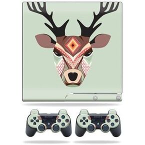 MightySkins Skin Compatible with Sony Playstation 3 Slim Console wrap Sticker Skins Aztec Deer