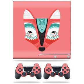 MightySkins Skin Compatible with Sony PlayStation 3 Slim Console wrap Sticker Skins Aztec Fox