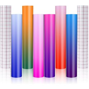 HTVRONT Permanent Vinyl for Cricut Machine - 68 Pack Permanent Adhesive Vinyl Sheets, 12" x 12" Permanent Vinyl Bundle for Craft Projects, Adhesive Vinyl Bundle for Cricut, Silhouette Cameo, etc.
