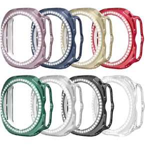 8 Pack Bling Case for Samsung Galaxy Watch Ultra 47mm, Glitter Diamond Case Shining Rhinestone PC Bumper for Women Girls