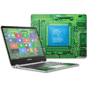 MightySkins Skin Compatible with Samsung Chromebook Plus 12.3"(2017 - Circuit Board | Protective, Durable, and Unique Vinyl wrap Cover | Easy to Apply, Remove, and Change Styles | Made in The USA