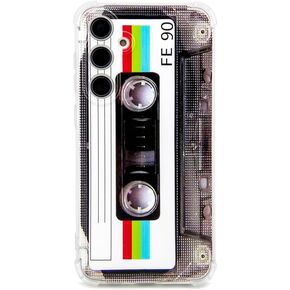 FAteamll Case for Galaxy S23 FE with Reinforced Corners TPU Soft Bumper Retro Cassette Tape Case Compatible with Samsung Galaxy S23 FE(6.4 Inch)