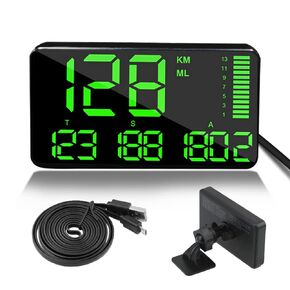 Original Universal GPS Head Up Display Speedometer Odometer Car Digital Speed Display MPH Over Speeding Alarm Car Clock for All Vehicles C60/C60S/C80/C90 (C90)