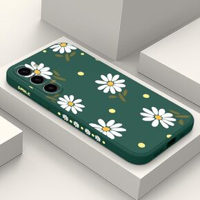 for Samsung Galaxy S23 Ultra Case, Flowers Butterfly Anti Slip Shockproof Flexibility Soft Silicone Protector Phone Case for Samsung Galaxy S23 Ultra-Morandi White