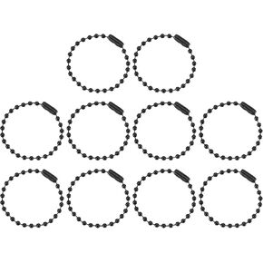 100pcs Ball Beads Chain 4.7 Inch 2.4mm Diameter Metal Dog Tag Keychain Ball Connector Clasp for Jewelry Making Necklace DIY Crafts, Gold Tone