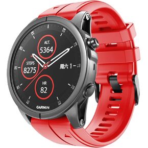 NotoCity Compatible with Fenix 5S Plus Band Silicone Sport Watch Bands for Fenix 5S Plus/Fenix 6S/Fenix 6S Pro/Fenix 7S/D2 Delta S Smart Watch-Black Buckle (Orange)