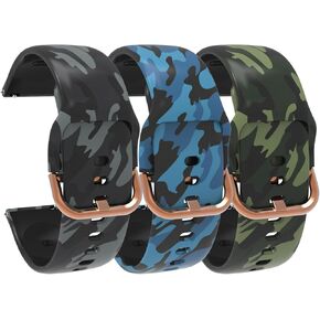 Band Compatible with Cosmo JrTrack 3/Cosmo JrTrack 2 SE/Cosmo JrTrack 2/Cosmo JrTrack Bands Replacement Silicone Wristband Camouflage Watch Straps for Kid's JrTrack 3 Fitness Tracker-3