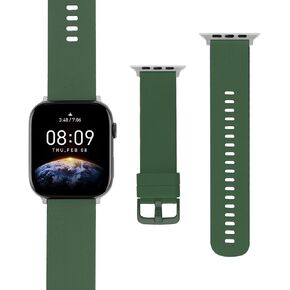 Green Black Band Compatible With Apple Watch Men 38mm 40mm 41mm 42mm 44mm 45mm 49mm, Replacement Soft Silicone Sport Strap for IWatch Series Ultra 9/8/7/6/5/4/3/2/1 SE Women