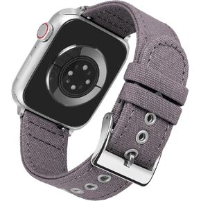 BINLUN Compatible with Apple Watch Band Canvas 38mm 40mm 41mm 42mm 44mm 45mm 49mm for Men Women, Fabric Sport Replacement Strap Fit for iWatch Bands Ultra/Ultra 2/SE/SE2/Series 9 8 7 6 5 4 3 2 1 in Kuwait
