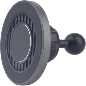 Super Magnetic Cell Phone Holder Car Mount with 17mm Ball Extender for MagSafe for iPhone 16 15 14 13 12 Series, with Extra Metal Ring Adheresive for Phone Case/Other Phones