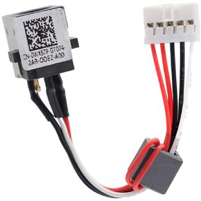 Deal4GO DC Power Jack Cable Connector Port WX67P 6KVRF بديل لجهاز Dell Inspiron 15R 5520 7520 5525 N5110 M5110 Latitude E7440، أسود