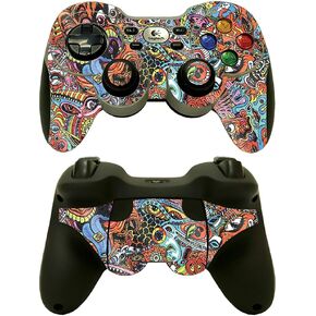 MightySkins Glossy Glitter Skin Compatible with Logitech Wireless Gamepad F710 - Cotton Candy | Protective, Durable High-Gloss Glitter Finish | Easy to Apply and Change Styles | Made in The USA