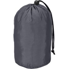 PATIKIL Stuff Sack, 5 x 10 Inch Waterproof Outdoor Storage Sack Portable Drawstring Dust Flap Bag for Camping, Gray