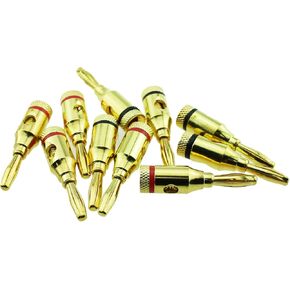 10PCS 40x9mm Alloy Speaker Banana Plug Suitable for Speaker Wire Home Theatre Audio Wall Plate