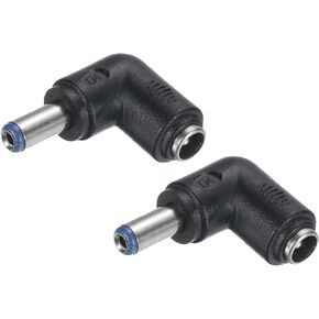 uxcell DC Power Connector Adapter, 2Pcs 90 Degree Angle 5.5mm x 2.1mm Female Jack to 5.5mm x 2.5mm Male Plug Coupler Converter
