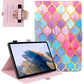 Dteck Case for Samsung Galaxy Tab A 10.1 (2019) Tablet, Model SM-T510/SM-T515/SM-T517 Case 10.1" - [Multi-Angle Viewing Stand] Protective Leather Case Lightweight Folio Cute Cover, Purple Butterfly