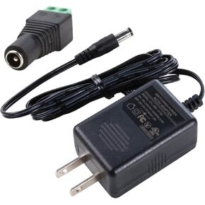 UHPPOTE 12VDC 1Amp Switching Power Adapter US Plug Available 5.5x2.1mm Connector (Pack of 1)
