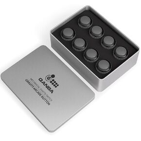 QANBA Gravity LX 30mm Mechanical Pushbutton switch Button Arcade Buttons DIY Kit (Boxed） (Translucent Blue B04)