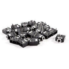 uxcell 20 Pcs DIP PCB Mount 5 Pins 3.5mm Socket Headphone Stereo Jack