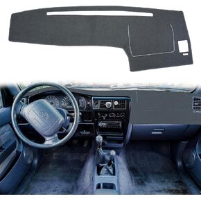 Dashboard Cover Dash Cover Mat Pad Custom Fit for Toyota Tacoma 1998 1999 2000 2001 2002 2003 2004 (Black)