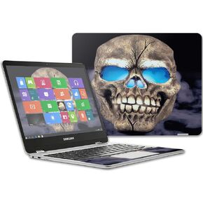 MightySkins Skin Compatible with Samsung Chromebook Plus 12.3"(2017 - Psycho Skull | Protective, Durable, and Unique Vinyl wrap Cover | Easy to Apply, Remove, and Change Styles | Made in The USA