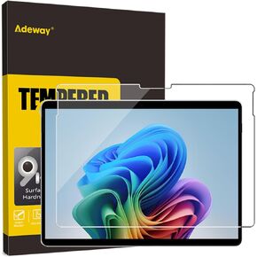 Adeway Tempered Glass Screen Protector for New Microsoft Surface Pro 11 (2024)/ Surface Pro 9/Pro 10 13 inch, Friendly Touching/Ultra Clear