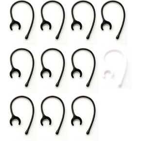10 Pcs Black EarHook for Samsung HM6000 HM1900 HM3000 HM1600 HM1300 & 1 Free White EarHook