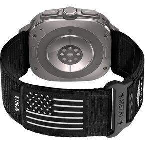 USA Flag Ultra Bands Compatible for Samsung Galaxy Watch Ultra Band 47MM,Rugged Durable Nylon Strap Seamless Fit No Gap Design for Galaxy Watch 7 Ultra 47mm 2024 Men Women