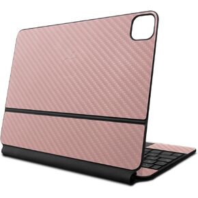 Carbon Fiber Skin Compatible with Apple Magic Keyboard for iPad Air 11-inch (M2) 2024 - Solid Blush - Premium 3M Vinyl Protective Wrap Decal Cover - Easy to Apply | Crafted in The USA by MightySkins