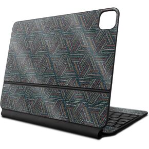 Glossy Glitter Skin Compatible With Apple Magic Keyboard for iPad Air 11-inch (M2) 2024 - Triangle Stripes - Premium 3M Vinyl Protective Decal Cover - Easy To Apply | Crafted in the USA by MightySkins