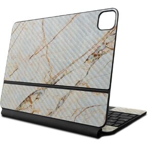 Carbon Fiber Skin Compatible with Apple Magic Keyboard for iPad Air 11-inch (M2) 2024 - Antique Marble - Premium 3M Vinyl Protective Decal Cover - Easy to Apply | Crafted in The USA by MightySkins