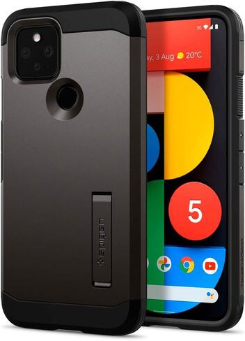 Spigen Tough Armor [Extreme Protection Tech] Designed for Pixel 5 Case (2020) - Gunmetal in Saudi Arabia