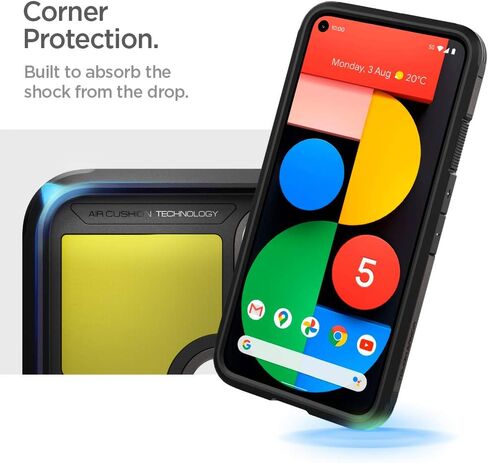 Spigen Tough Armor [Extreme Protection Tech] Designed for Pixel 5 Case (2020) - Gunmetal in Saudi Arabia