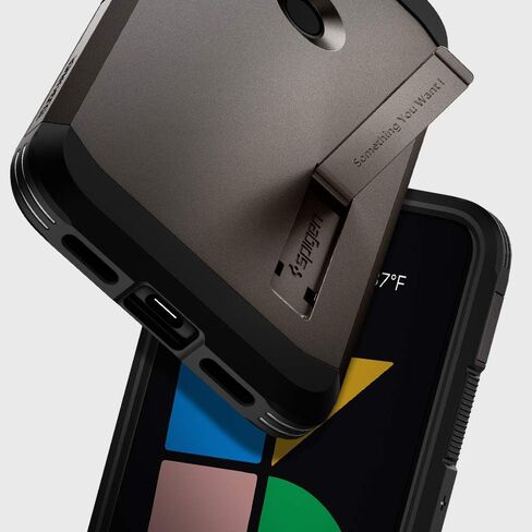Spigen Tough Armor [Extreme Protection Tech] Designed for Pixel 5 Case (2020) - Gunmetal in Saudi Arabia