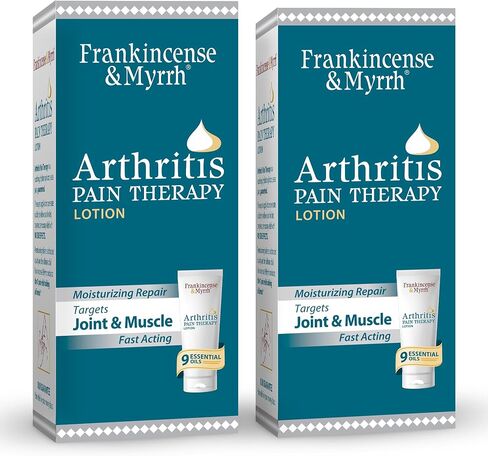 FRANKINCENSE & MYRRH Arthritis Pain Therapy Lotion – Pain Relief Creams and Hydrating Skin Repair, Body Pain Reliever for Sciatica, Lower Back, Neck, Hands and Shoulders, 6 Ounces - 2 Pack in Kuwait