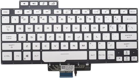 لوحة مفاتيح بديلة جديدة لجهاز Asus ROG Zephyrus G14 GA401 GA401U GA401IV GA401M GA401QH GA401QM بإضاءة خلفية فضية أمريكية in Kuwait