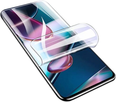 Wing 5G High Sensitivity Hydrogel Protective Film Compatible with LG Wing 5G, 2 Pieces Transparent Soft TPU Screen Protector for LG Wing 5G [Full Coverage] [Fingerprint Unlock] (NOT Tempered Glass) in Saudi Arabia