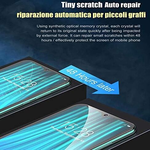 Wing 5G High Sensitivity Hydrogel Protective Film Compatible with LG Wing 5G, 2 Pieces Transparent Soft TPU Screen Protector for LG Wing 5G [Full Coverage] [Fingerprint Unlock] (NOT Tempered Glass) in Saudi Arabia