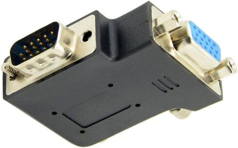 NFHK 270 Degree Right Angled VGA SVGA 15pin Male to Female Extension Adapter in Saudi Arabia