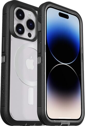 سلسلة OtterBox Defender XT لهاتف iPhone 14 Pro (فقط) عبوة غير مخصصة للبيع بالتجزئة - كريستال أسود in Saudi Arabia