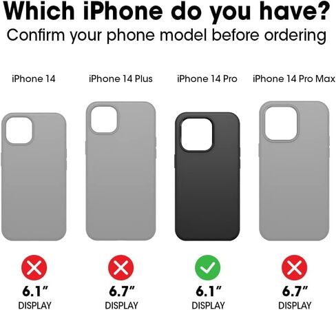 سلسلة OtterBox Defender XT لهاتف iPhone 14 Pro (فقط) عبوة غير مخصصة للبيع بالتجزئة - كريستال أسود in Saudi Arabia