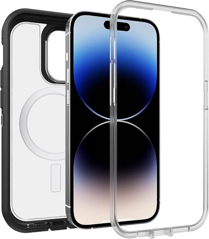سلسلة OtterBox Defender XT لهاتف iPhone 14 Pro (فقط) عبوة غير مخصصة للبيع بالتجزئة - كريستال أسود in Saudi Arabia