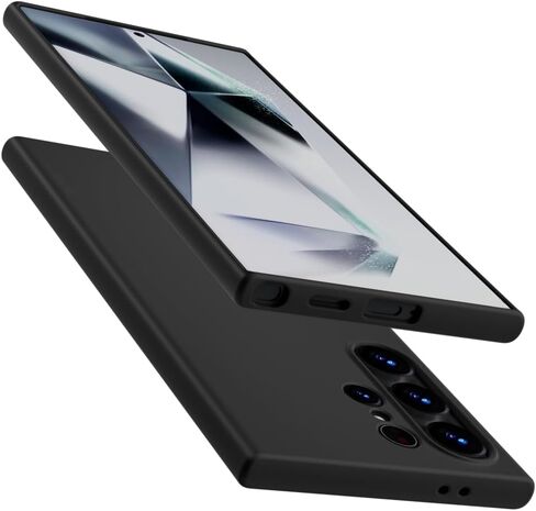 X-level for Samsung Galaxy S24 Ultra Case Slim Fit Ultra-Thin Super Soft TPU [Guardian Series] S24 Ultra Phone Back Cover Light Protective Matte Finish Coating Shockproof Case for Men Woman -Black in Saudi Arabia