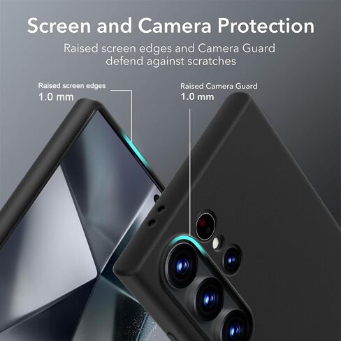 X-level for Samsung Galaxy S24 Ultra Case Slim Fit Ultra-Thin Super Soft TPU [Guardian Series] S24 Ultra Phone Back Cover Light Protective Matte Finish Coating Shockproof Case for Men Woman -Black in Saudi Arabia