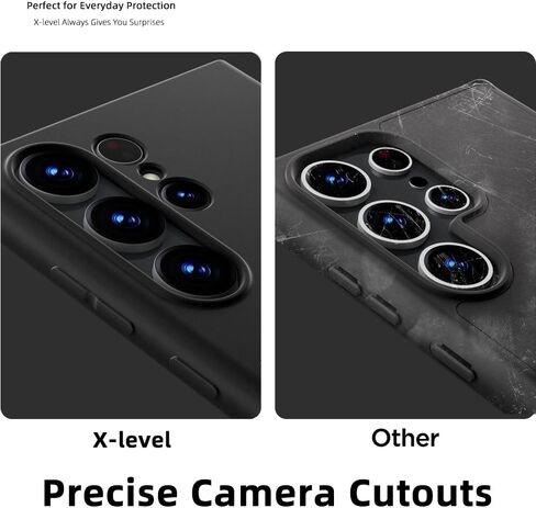 X-level for Samsung Galaxy S24 Ultra Case Slim Fit Ultra-Thin Super Soft TPU [Guardian Series] S24 Ultra Phone Back Cover Light Protective Matte Finish Coating Shockproof Case for Men Woman -Black in Saudi Arabia