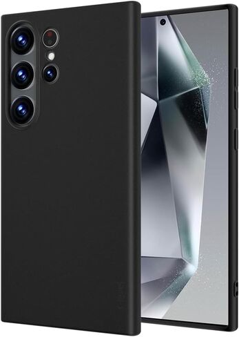 X-level for Samsung Galaxy S24 Ultra Case Slim Fit Ultra-Thin Super Soft TPU [Guardian Series] S24 Ultra Phone Back Cover Light Protective Matte Finish Coating Shockproof Case for Men Woman -Black in Saudi Arabia