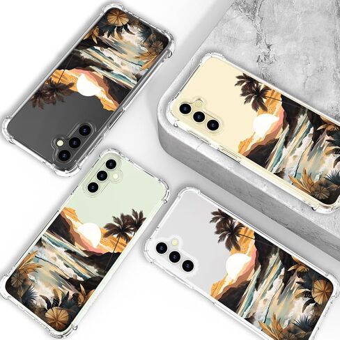 Hungo Galaxy S24 Plus Case for Women Floral Flower Clear Design Cute,Girly Girls Aesthetic Flower Designer Case Compatible with Samsung Galaxy S24+ Plus Purple Rose in Saudi Arabia